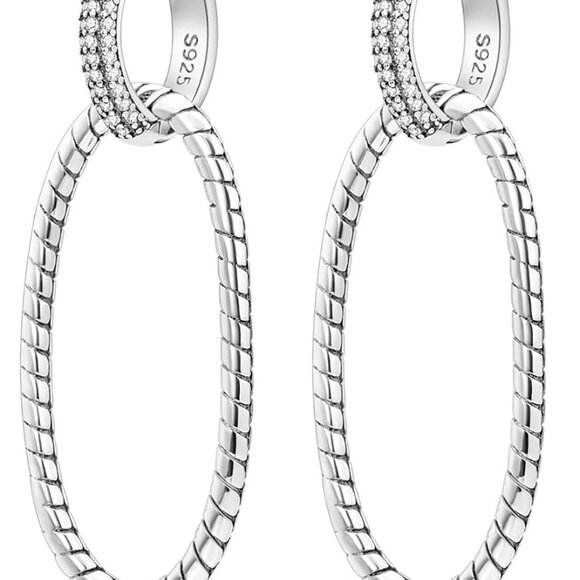 Sterling Silver Hoop Earrings Small Dangle Boho Gifts for Sensitive Ears Men’s W - Picture 1 of 9